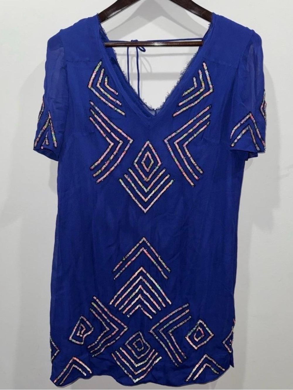 Never Worn French Connection Blue Sequin Mini Dress
